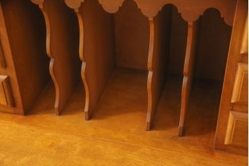 ライティングデスク&チェアセットをリペア&カスタム!チェア座面はご希望の生地にて張り替え。本体は現状をベースに着色。(ワークデスク、机、椅子、在宅用、在宅ワーク用)