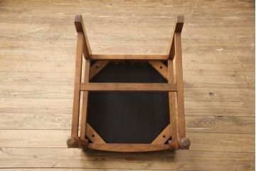 ライティングデスク&チェアセットをリペア&カスタム!チェア座面はご希望の生地にて張り替え。本体は現状をベースに着色。(ワークデスク、机、椅子、在宅用、在宅ワーク用)