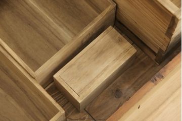 総桐箪笥ローボードをリペア&カスタム!天板を内側から補強。修繕箇所を本体と馴染むよう着色。 (桐たんす、和たんす、ローチェスト、テレビ台、引き出し)