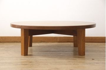 2way丸テーブルの見た目を変えずに綺麗にリペア!脚部のみ修繕・調整。(ちゃぶ台、座卓、カフェテーブル、コーヒーテーブル、サイドテーブル)