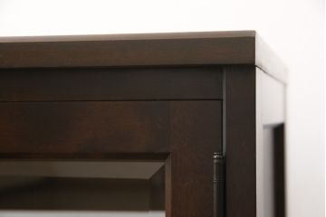 テレビ台をリペア&カスタム!元々ある4つの配線穴を繋いで、長方形の1つの配線へ加工。(ローボード、リビングボード、サイドボード)