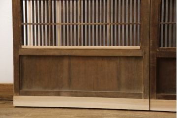 格子戸4枚をリペア&カスタム!高さをリサイズし、引手・戸車を取付け。(上げ下げ障子、引き戸)