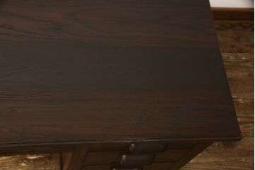 片袖デスクをリペア&カスタム!本体は現状をベースにして1トーン程落ち着いた色味に着色。(ワークデスク、机、在宅ワーク、在宅用)