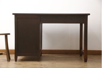 片袖デスクをリペア&カスタム!本体は現状をベースにして1トーン程落ち着いた色味に着色。(ワークデスク、机、在宅ワーク、在宅用)
