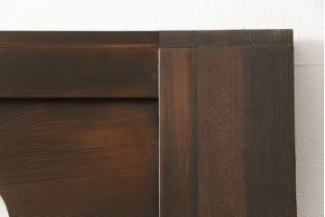 ガラス入り板戸をリペア&カスタム!高さと幅をリサイズし、引手場所を調節し取付け。ガラスは新品のすりガラスに取り替え、現状のお品物に合わせて着色。(引き戸、建具)