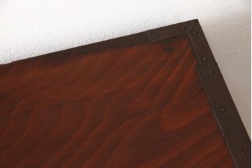 ローボードをリペア&カスタム!鉄脚を取り付け、側面に埋め木加工を施し、本体は現状の色味を活かして仕上げ。(ローチェスト、テレビ台、引き出し、和たんす、時代箪笥)