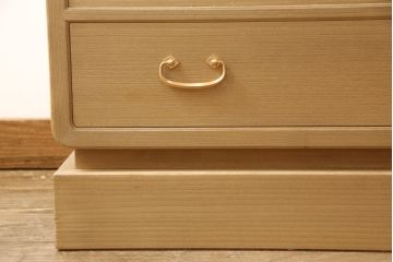 総桐紀州箪笥をリペア&カスタム!本体は蜜蝋ワックスにて木地色仕上げ。(四方丸、胴厚、総桐箪笥、桐たんす、引き出し、チェスト、衣装箪笥)