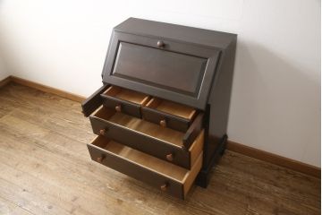 L型ビューローをリペア&カスタム!指定の位置に配線穴開け加工。(チェスト、引き出し、ヴィンテージ)