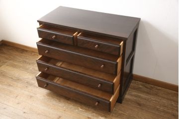 和タンスをリペア&カスタム!上段は台輪を、下段は天板を製作してそれぞれ取り付け。(チェスト、引き出し、洋服タンス)