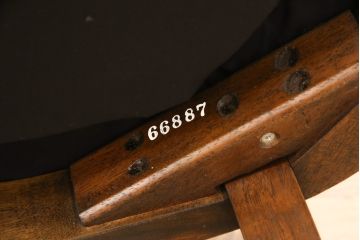 ダイニングチェア6脚セットをリペア&カスタム!座面をご希望の生地に張り替え。同生地・同系色の生地にてパイピングを取付け。(イス、椅子、アームチェア)