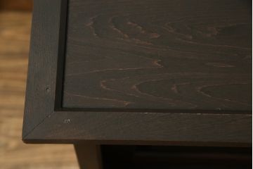 ローボードをリペア&カスタム!脚を取り付け、天板をリペア。新材使用の脚は、本体に合わせて着色。(収納棚、戸棚、サイドボード、テレビ台、テレビボード)