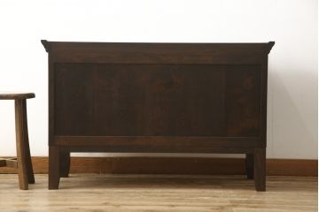 ローボードをリペア&カスタム!脚を取り付け、天板をリペア。新材使用の脚は、本体に合わせて着色。(収納棚、戸棚、サイドボード、テレビ台、テレビボード)