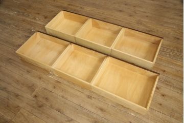 サイドボードをリペア&カスタム!天板は当店商品を参考に凹み部分に黒御影石を載せて仕上げ。(収納棚、戸棚、キャビネット)