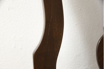 チェアをリペア&カスタム!ご希望の生地に座面を張り替え、本体は現状をベースにして1トーン程落ち着いた色味に着色。(ダイニングチェア、椅子、イス)