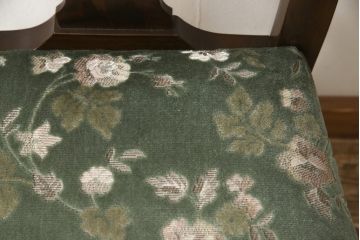 チェアをリペア&カスタム!ご希望の生地に座面を張り替え、本体は現状をベースにして1トーン程落ち着いた色味に着色。(ダイニングチェア、椅子、イス)