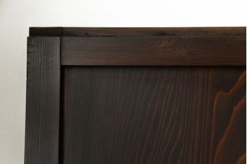 格子帯戸4枚をリペア&カスタム!葵戸引手を取り付け、色味は当店商品を参考に着色。(板戸、引き戸、建具)