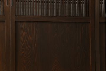 格子帯戸4枚をリペア&カスタム!葵戸引手を取り付け、色味は当店商品を参考に着色。(板戸、引き戸、建具)