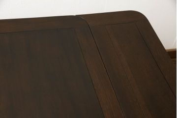 ドローリーフテーブルをリペア&カスタム!ご要望の高さに脚をカットし、補修箇所・本体は現状の色味を活かし統一して着色。(ダイニングテーブル、食卓、エクステンションテーブル、拡張式テーブル)