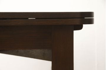 ドローリーフテーブルをリペア&カスタム!ご要望の高さに脚をカットし、補修箇所・本体は現状の色味を活かし統一して着色。(ダイニングテーブル、食卓、エクステンションテーブル、拡張式テーブル)
