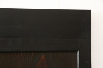 ガラス帯戸3枚をリペア&カスタム!高さをサイズし、調整式のV型戸車を取り付け。本体は現状の色味を活かして仕上げ。(建具、引き戸)
