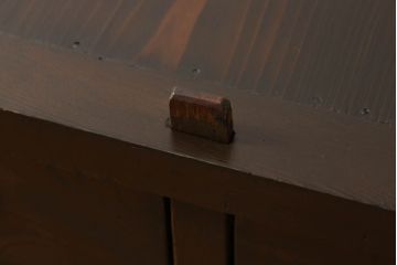 水屋箪笥サイドボードをリペア&カスタム!天板裏の補強をし、現状のお品物に合わせて1トーン程落ち着いた色に着色。(収納棚、戸棚、テレビ台、ローボード)