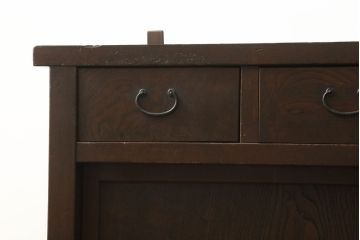 水屋箪笥サイドボードをリペア&カスタム!天板裏の補強をし、現状のお品物に合わせて1トーン程落ち着いた色に着色。(収納棚、戸棚、テレビ台、ローボード)