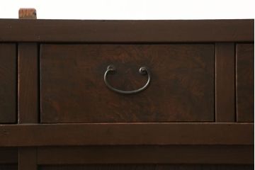 水屋箪笥サイドボードをリペア&カスタム!天板裏の補強をし、現状のお品物に合わせて1トーン程落ち着いた色に着色。(収納棚、戸棚、テレビ台、ローボード)