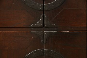 帳場箪笥をリペア&カスタム!底板の中空部分に板を足してフラットに加工。足した材も周りの材に合うように着色。(小箪笥、和箪笥、時代箪笥、収納たんす)