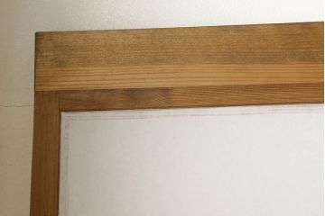 障子戸4枚をリペア&カスタム!高さと幅をリサイズし、既存のガラスからクリアガラスに変更。障子はプラスチック障子に張り替え。引手の位置を変更し、蜜蝋ワックスにて仕上げ。(建具、引き戸)