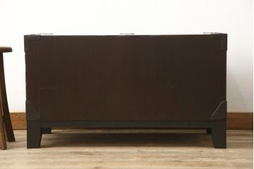 庄内箪笥ローボードをリペア&カスタム!木製の脚を取り付け。(テレビ台、テレビボード、ローチェスト)