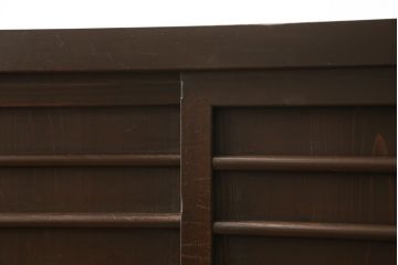 四尺水屋箪笥サイドボードをリペア&カスタム!天板部分の塗り直し、現状のお品物に合わせて1トーン程落ち着いた色に着色し、修繕箇所は本体と馴染むように。(食器棚、収納棚、キャビネット)