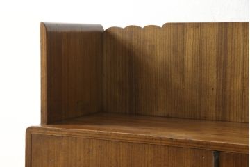 本箱をリペア&カスタム!現状をベースにポアーステインと蜜蝋ワックスにて仕上げ。現状のお品物に合わせて1トーン程落ち着いた色に着色し、修繕箇所は本体と馴染むように。(ブックケース、本棚)