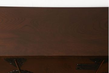 箪笥サイドボードをリペア&カスタム!木製の脚を取り付け、現状の品物に合わせて1トーン程落ち着いた色に着色。(ローボード、収納棚、着物箪笥、テレビ台)