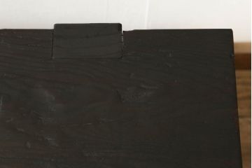 ロータイプ飾り棚をリペア&カスタム!下段背面に配線用の穴開け加工。取り外し可能な棚板を製作し、棚板の配線通し加工。(テレビ台、飾り台、ローボード、ヴィンテージ)