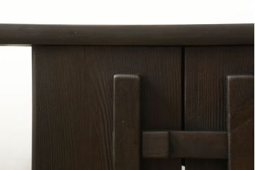 ロータイプ飾り棚をリペア&カスタム!下段背面に配線用の穴開け加工。取り外し可能な棚板を製作し、棚板の配線通し加工。(テレビ台、飾り台、ローボード、ヴィンテージ)