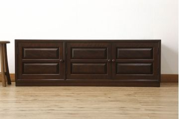 テレビ台をリペア&カスタム!配線穴開け加工を施し、本体は元の色味をベースに仕上げ。(テレビボード、ローボード、リビングボード、収納棚、戸棚、サイドボード)