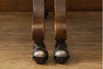 ダイニングチェア4脚をリペア&カスタム!ウレタンスポンジを交換し、希望の生地で座面を張替え。本体は元の木色をベースにキズをなじませて仕上げ。(サイドチェア、椅子、イス)