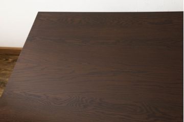 格納スツール6脚付きテーブルをリペア&カスタム!当店商品を参考に天板と座面を交換、キャスター部分は着色して仕上げ。(6人用ダイニングテーブル、作業台)