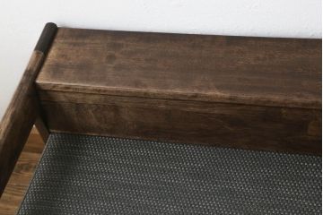 ソファベッドをリペア&カスタム!現状の塗装を剥離、シール剥がし、オイルフィニッシュにて仕上げ。(3人掛けソファ、3P、ソファベンチ、ヴィンテージ)