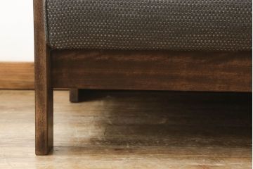ソファベッドをリペア&カスタム!現状の塗装を剥離、シール剥がし、オイルフィニッシュにて仕上げ。(3人掛けソファ、3P、ソファベンチ、ヴィンテージ)