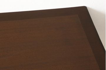 ニーホールデスクをリペア&カスタム!天板を新材のマホガニー突板にて交換。本体は現状のお品物に合わせて1トーン程落ち着いた色に着色し、修繕箇所は本体と馴染むように。(両袖机、テーブル、ワークデスク、在宅ワーク、在宅用、作業デスク)