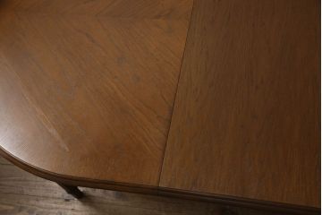 ダイニングテーブルをリペア&カスタム!延長天板を製作。合わせてガラス天板も用意。本体は現状の色味を活かして仕上げ。(4人掛け、6人掛け)