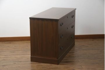 総桐箪笥ローチェストをリペア&カスタム!ヒノキ天板を取り付け、色味はオーク色に着色。(総桐たんす、和タンス、衣装箪笥、サイドチェスト、引き出し)