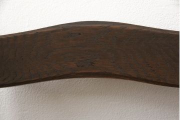 ラダー型食堂椅子2脚をリペア&カスタム!座面までの高さをリサイズし、修繕箇所は本体と馴染ませ、木部は現状をベースにして1トーン程落ち着いた色味に着色。(ダイニングチェア、ラダーバックチェア、ワークチェア、椅子、板座チェア)