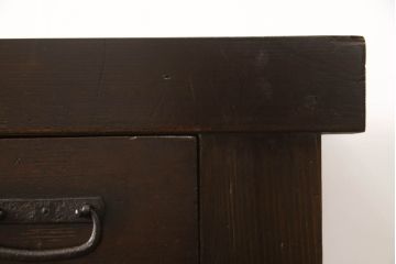 水屋箪笥サイドボードの見た目を変えずに綺麗にリペア!!本体は現状の色味を活かして仕上げ。(収納棚、テレビ台、キャビネット)
