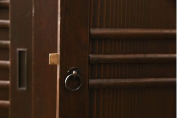 水屋箪笥サイドボードの見た目を変えずに綺麗にリペア!!本体は現状の色味を活かして仕上げ。(収納棚、テレビ台、キャビネット)