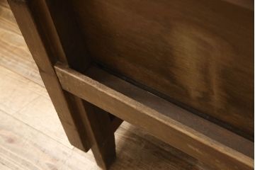 木製ベンチの見た目を変えずに綺麗にリペア!元の雰囲気を残して仕上げ。(長椅子、板座チェア)