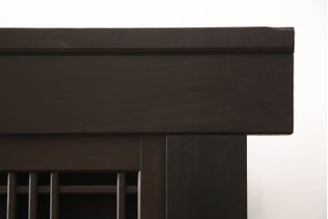 六尺水屋箪笥をリペア&カスタム!上段下段ともに棚板を製作取り付け。配線穴開け加工を施し、現状のツートンカラーを保ち仕上げ。(収納棚、戸棚、食器棚、キャビネット)