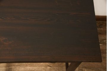 大正期の平机をリペア&カスタム!高品質リペアを施し、1トーン落ち着いた色味に着色仕上げ。(ワークデスク、在宅ワーク、在宅用、作業台)