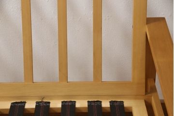 2人掛けソファをリペア&カスタム!背もたれと座面の生地を張替え、取り外せるファスナー仕様に。フレームは現状の色味を活かした色味で着色仕上げ。(2Pソファ、二人掛け)